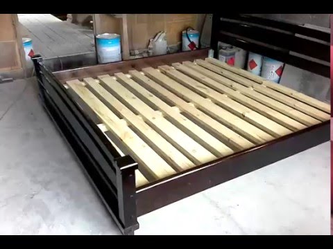 Кровать уже готовая ( Вид в сборе ) 200 на 195 матрас, ВЕНГЕ !!!