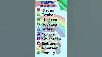 Spell Numbers 11 to 20 for Kids 🔢✨ | Fun Learning with Rainbow Colors
