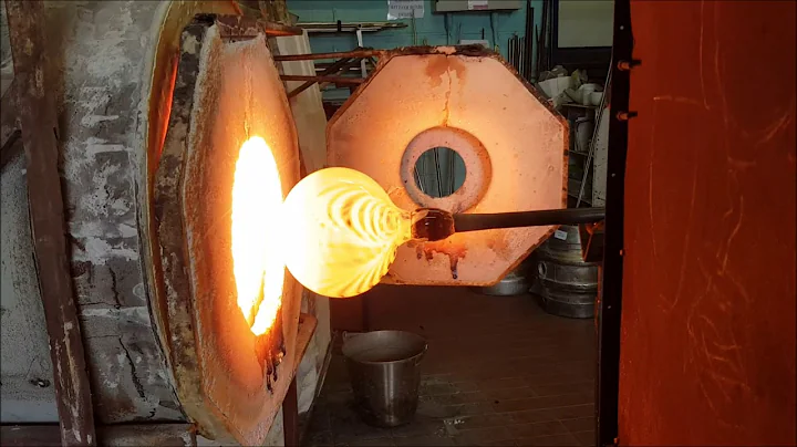 Glass Blowing a Vase in Bristol Blue Glass