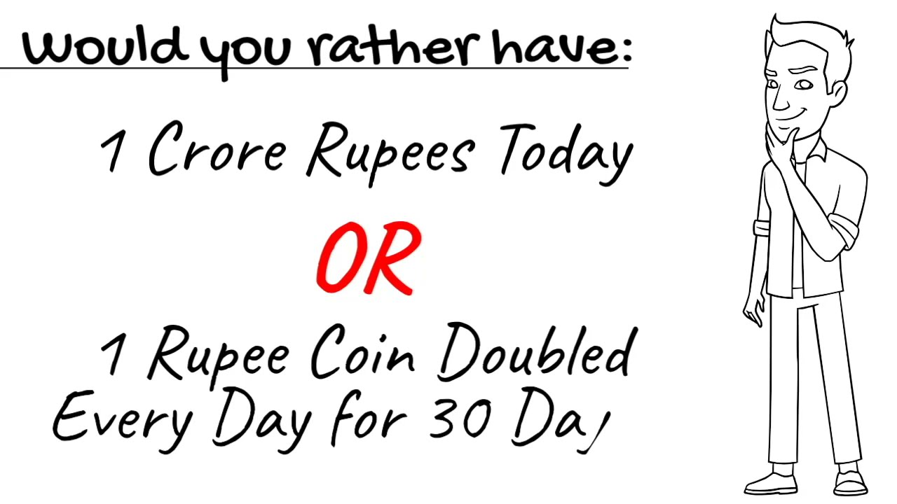 1 Crore rupees or 1 ₹ Coin that Doubles Every Day for 30 days? 1