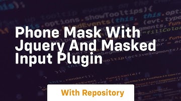 phone mask with jquery and masked input plugin
