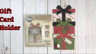 Christmas in July 2020 #15: Gift card holders using Sizzix thinlit die set