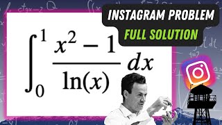 Solving Using Feyman Technique (Instagram Problem) #calculus #mathtricks #mathematics