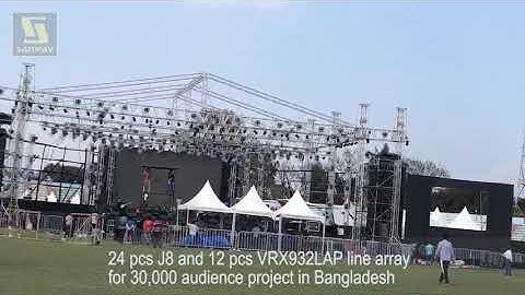 Sanway 24 pcs J8 12 inch Line Array Speaker Power up the Live Event  in Bangladesh