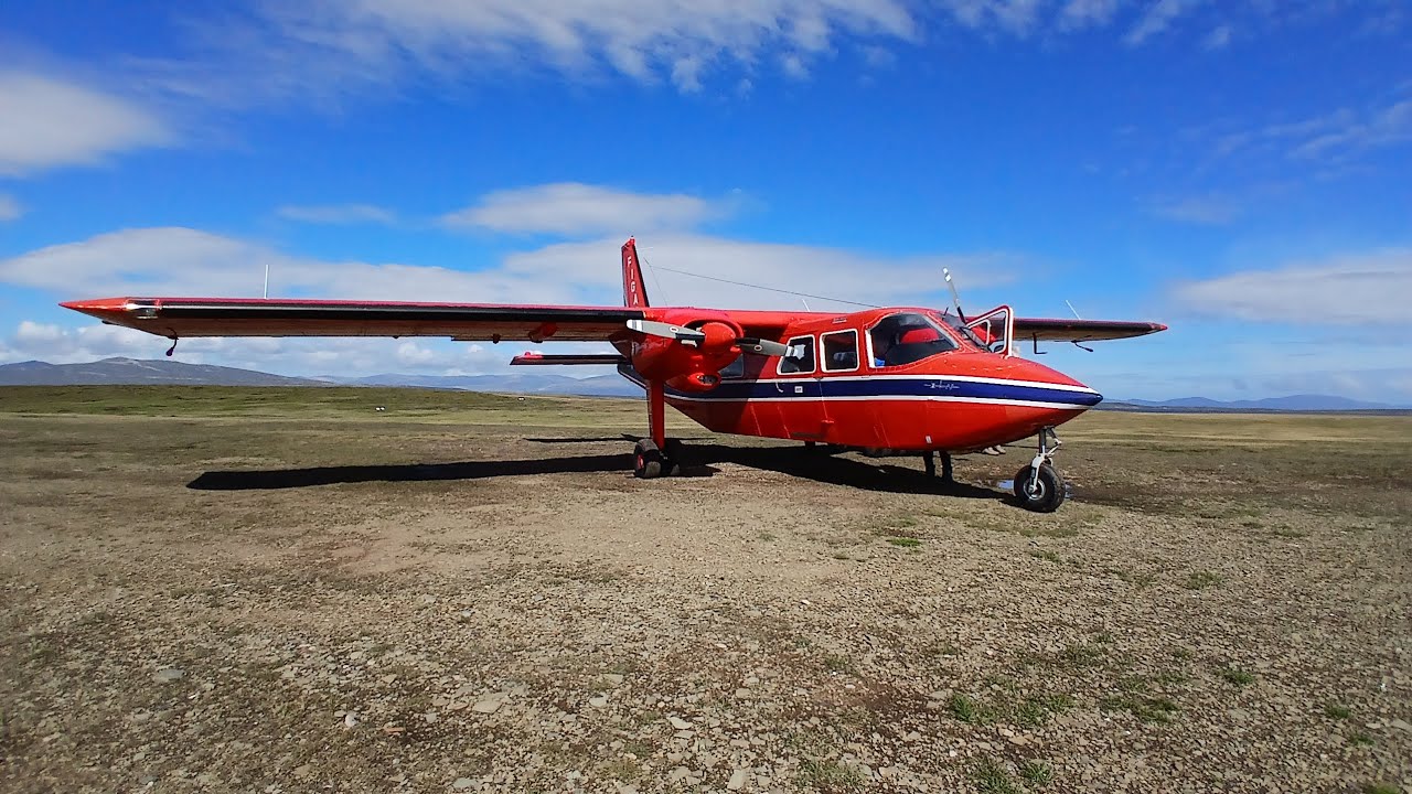 Falklands, Britten-Norman BN-2B Islander (FIGAS) Port Stanley to Saunders Islands return. March 2024