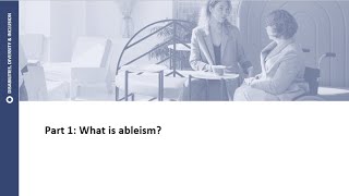 Module 1: What is ableism?