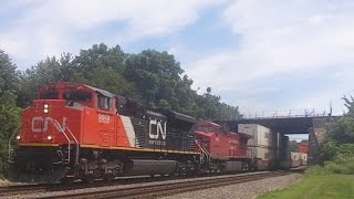 CN 8958- SD70M-2 w/ CP Power on The BNSF Transcon