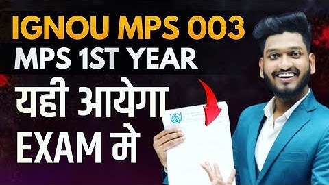 IGNOU MPS 003 India: Democracy and Development Most Important Questions with Answer.