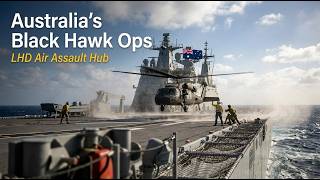 JUST IN: Black Hawk lands on HMAS Canberra, turning LHD into air assault hub