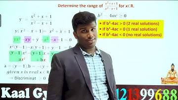 Inter 2nd Year Maths 2A - Quadratic Expressions determine the range of x²+x+1 by x²-x+1 - Q23