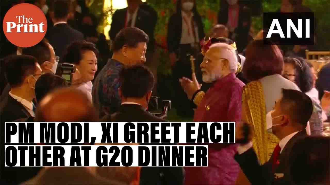 PM Modi meets Chinese President Xi Jinping at G20 dinner in Bali - YouTube