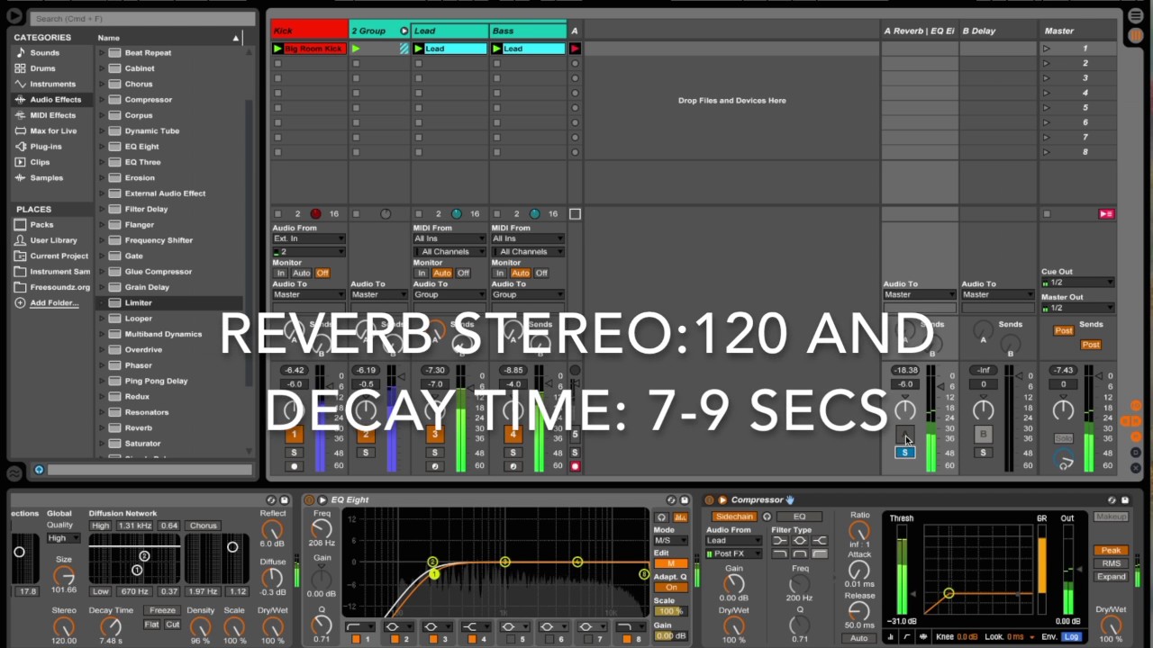 Ableton Live SideChain Reverb Effect Tutorial (Like 'Sun & Moon' by