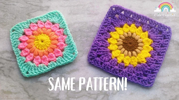 Learn to Crochet Stunning Starburst and Sunflower Granny Squares