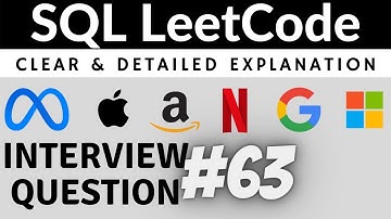 LeetCode 511 Amazon Interview SQL Question with Detailed Explanation | Practice SQL