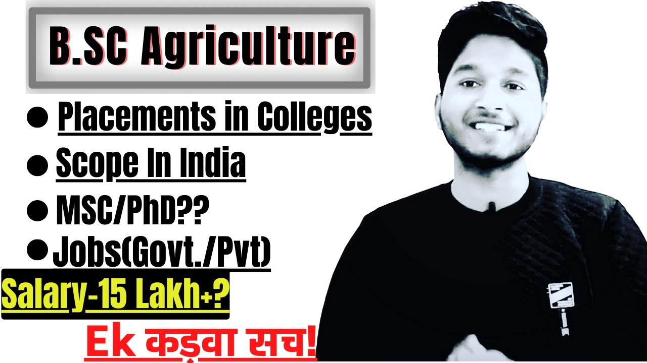 B.Sc Agriculture Scope in India,Placements In Colleges,Salary, Pvt Jobs ...