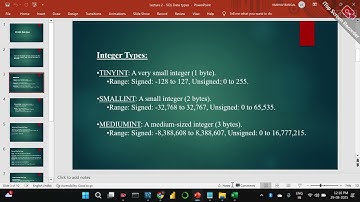 SQL lecture - 2 | SQL Data Types | NMD PVT LTD