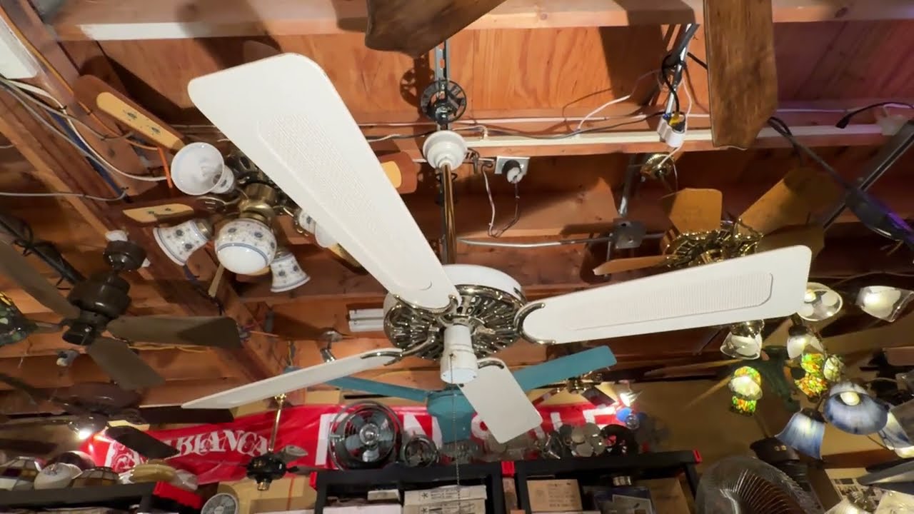 1981 Hunter (Robbins & Myers) Original - White and Brass with Cane Blades