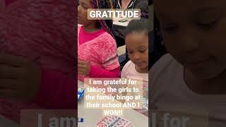 GRATITUDE:  I am grateful for the family bingo night at the girls school; #gratitude