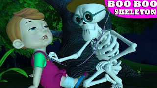 The Boo Boo Song With Skeleton Doctor | Skeleton Sick Song | Nursery Rhymes For Babies & Kids Songs Resimi