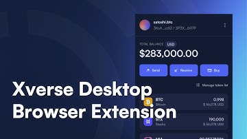 Xverse Bitcoin Wallet for Web3 - Desktop Browser Extension