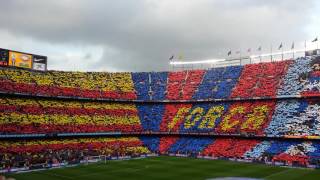 Live fc barcelona anthem at el clasico camp nou on december 3, 2016.