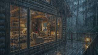 Rain in a Cozy Forest Cabin 🌧️ 8 Hours of Deep Sleep Rain Sounds