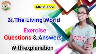 2 The living world exercise | class 6 science chapter 2 the living world exercise | 6th std science screenshot 4