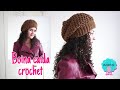 Boina caída a crochet- punto puff/ todas las tallas