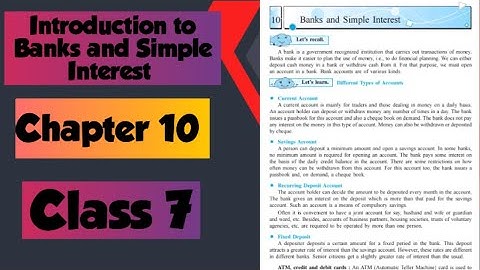 7th Std| Maths| Chapter 10| Banks and Simple Interest| Introduction Video|
