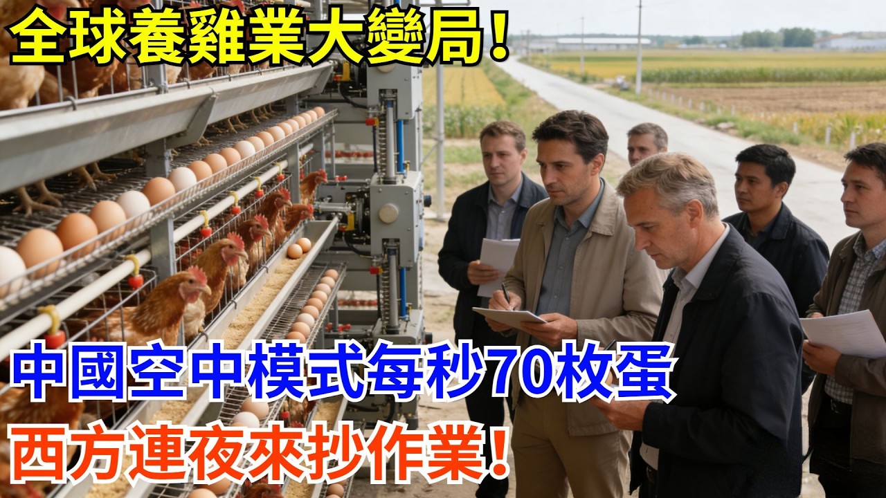 全球養雞業大變局！中國空中模式每秒70枚蛋，西方連夜來抄作業！#科普 #熱門  #國際觀點 #大國工程 #海產品 #科技