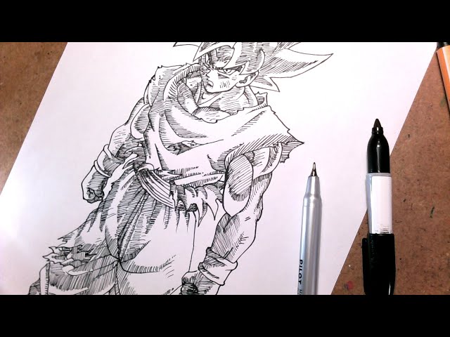 Desenho do Goku Realista #art #artist #desenho #desenhos #arte #desenh