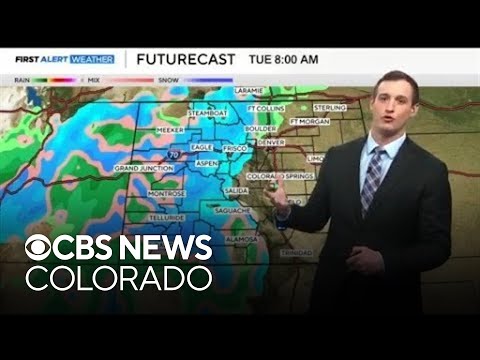 Mountain snow across Colorado, few rain showers in Denver - YouTube