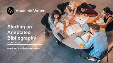 Starting an Annotated Bibliography in Academic Writer