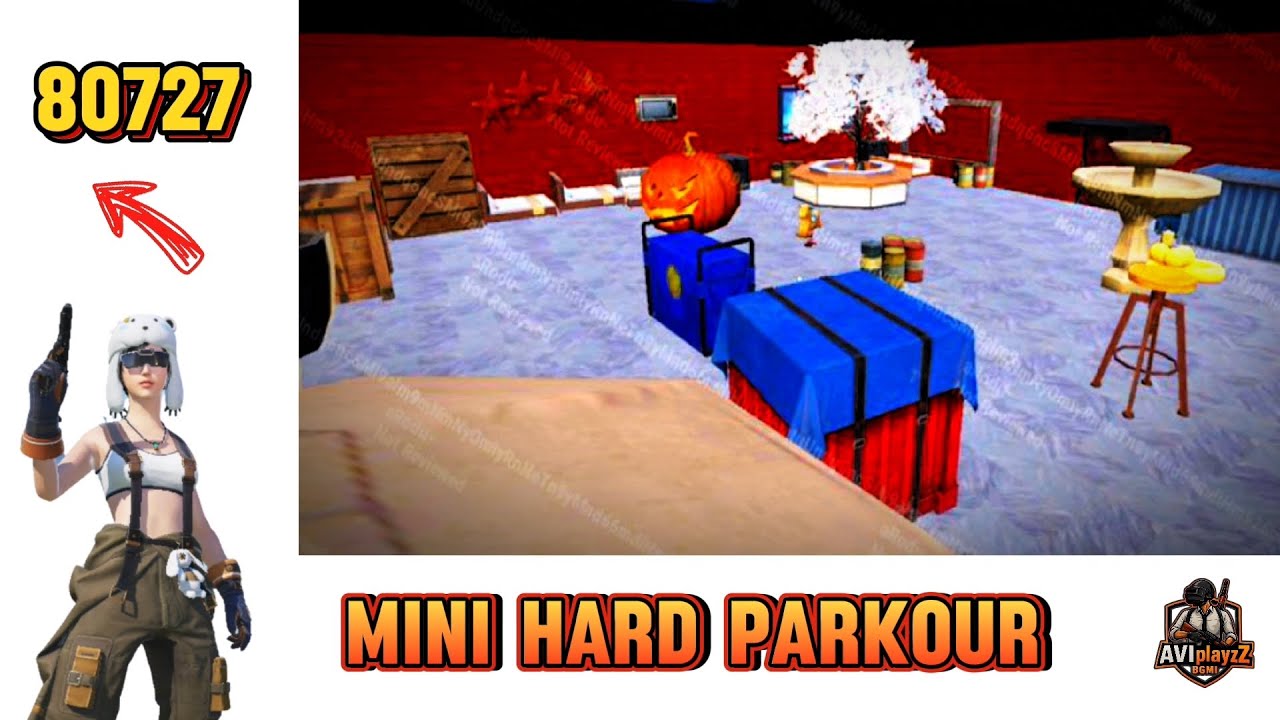 WOW code- 80727☠️ Mini Hard Parkour 😱 99% Players Fail! | BGMI WOW Mode 