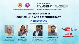 Orientation Session - Regarding Certificate Course in Counselling and Psychotherapy