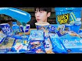 ASMR MUKBANG | 편의점 블루 디저트 아이스크림 먹방 불닭 소다맛 &amp; BLUE DESSERT HONEY JELLY CANDY