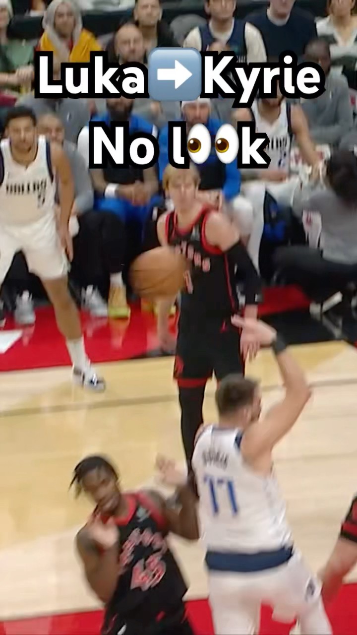 Luka drops the No look dime to Kyrie Irving for the 3! ??|#Shorts