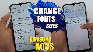 How To Change Font Size Set Large Or Small Letters Numbers - Samsung Galaxy A03s