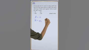 JIPMAT 2022 | QA | Arithmetic | Time and Work | #shorts #jipmat
