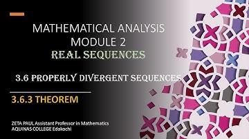 3.6.3 PROPERLY DIVERGENT SEQUENCES: THEOREM