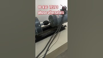 OC and SC test three phase alternator