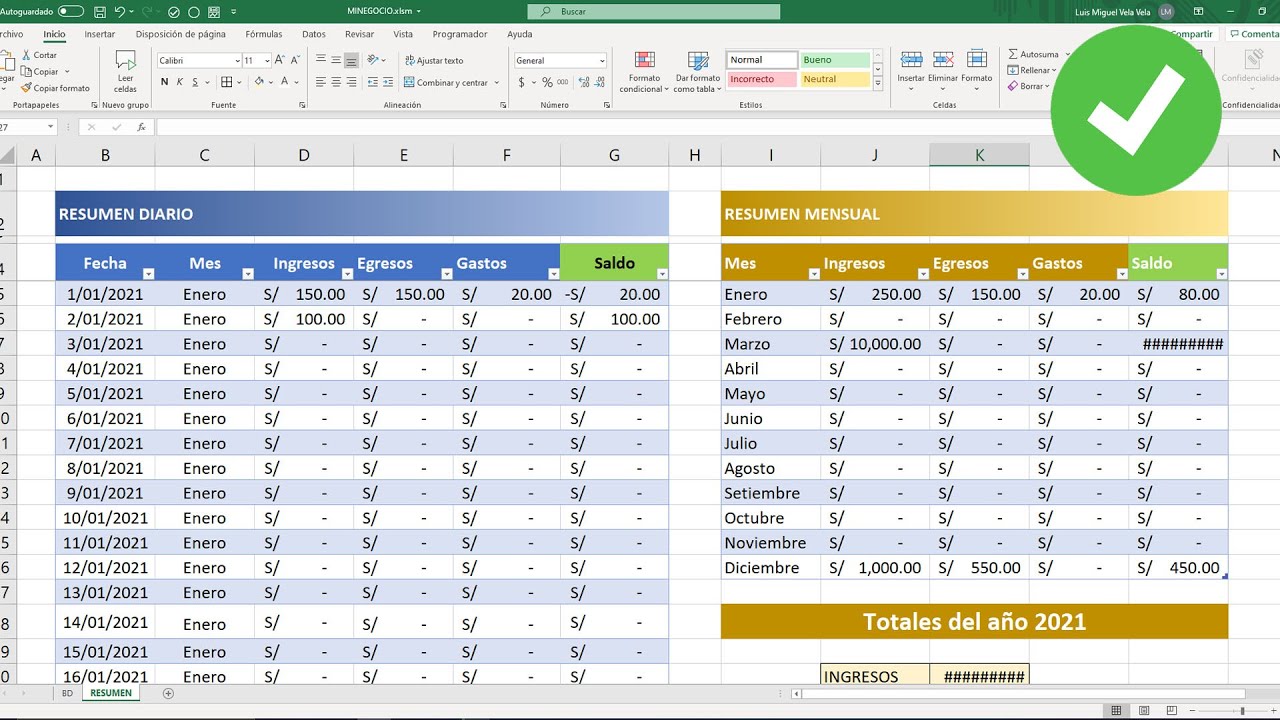 Plantilla En Excel Para Llevar La Contabilidad De Tu Negocio Vrogue