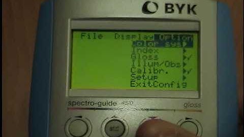 How to Use the Configuration Option on Your BYK-Gardner spectro-guide