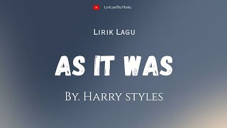Harry styles - As it was (lyrics)