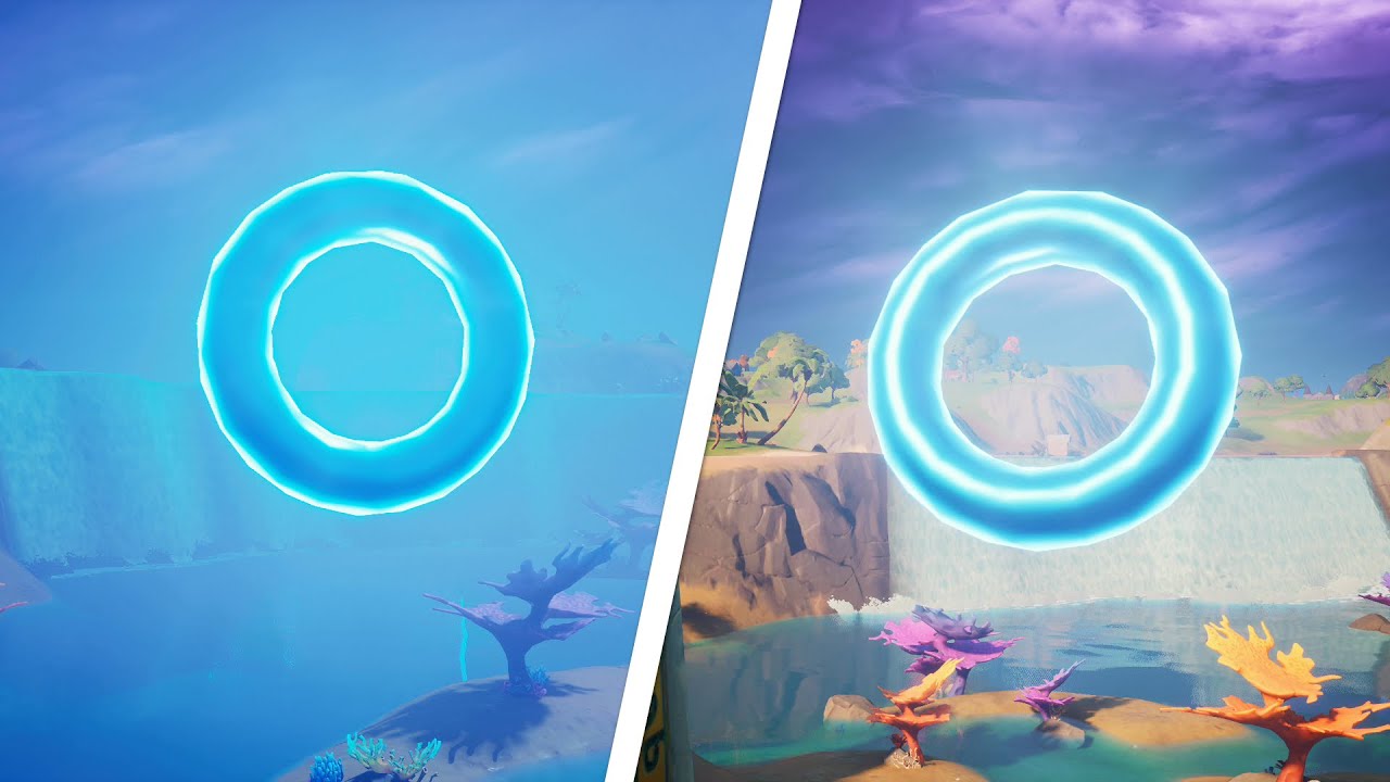 Collect Floating Rings at Coral Castle All Locations Fortnite YouTube