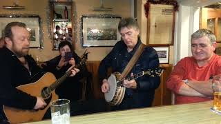 Gerry O Connor plays banjo in Owen Traynors bar