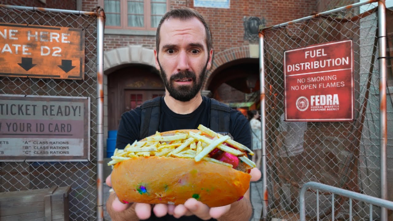 Trying The WEIRDEST Food At Halloween Horror Nights!