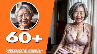 Natural Older Chinese Women Over 60 Dressing Cassualy at Home