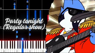 Party tonight (Regular show) PIANO TUTORIAL SHEET + MIDI IN THE DESCRIPTION