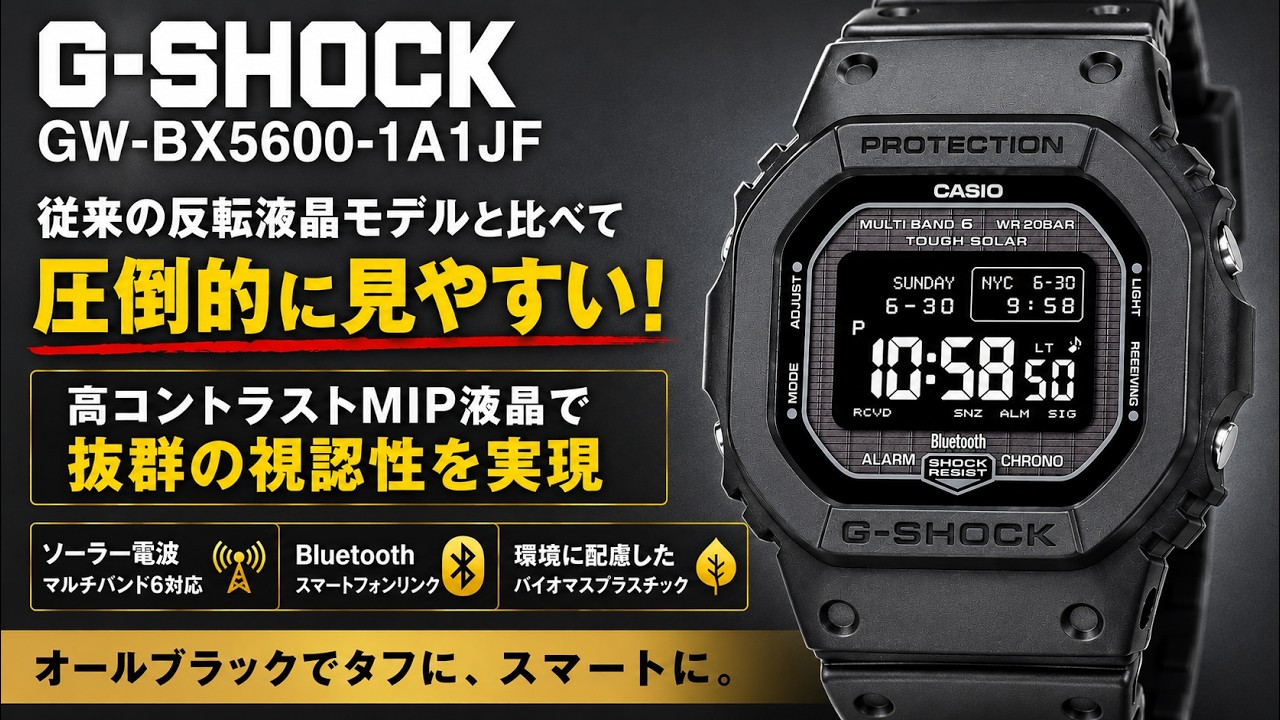 Amazingly Easy to Read!] G-SHOCK GW-BX5600-1A1JF | High-Definition